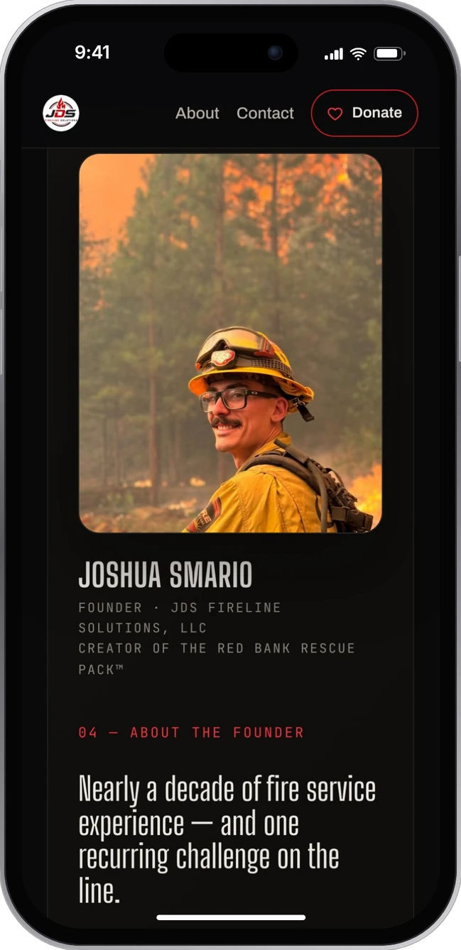Mobile founder section